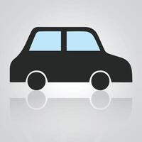 coche iconos, Clásico carros, único iconos, y un coche logo con un plata fondo, ilustración vector
