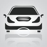 coche iconos, Clásico carros, único iconos, y un coche logo con un plata fondo, ilustración vector