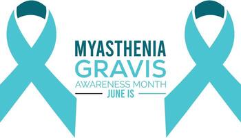 Myasthenia Gravis Awareness Month observed every year in June. Template for background, banner, card, poster with text inscription. vector