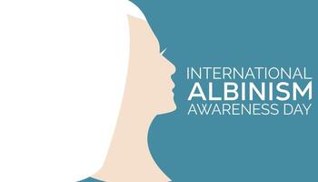 INTERNATIONAL ALBINISM AWARENESS DAY observed every year in June. Template for background, banner, card, poster with text inscription. vector