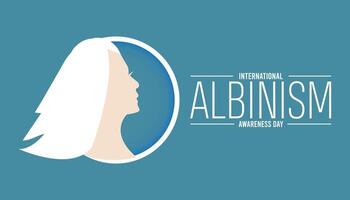 INTERNATIONAL ALBINISM AWARENESS DAY observed every year in June. Template for background, banner, card, poster with text inscription. vector