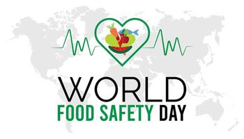 WORLD FOOD SAFETY Day observed every year in June. Template for background, banner, card, poster with text inscription. vector