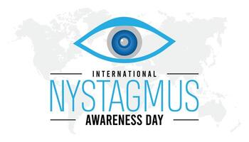 International Nystagmus Awareness Day observed every year in June. Template for background, banner, card, poster with text inscription. vector