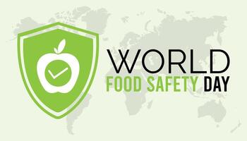 WORLD FOOD SAFETY Day observed every year in June. Template for background, banner, card, poster with text inscription. vector