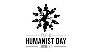 World Humanist Day observed every year in June. Template for background, banner, card, poster with text inscription. vector