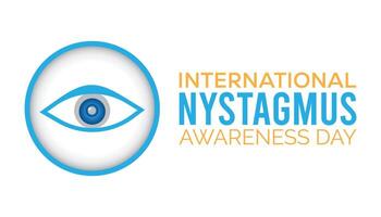 International Nystagmus Awareness Day observed every year in June. Template for background, banner, card, poster with text inscription. vector