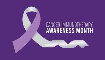 Cancer Immunotherapy Awareness Month observed every year in June. Template for background, banner, card, poster with text inscription. vector