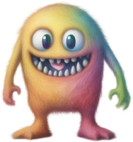 potlood schetsen van een schattig monster. ai-gegenereerd. png