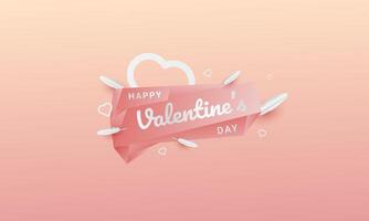 contento San Valentín día saludo fondo, adecuado para antecedentes, fondos de pantalla, cubiertas, social medios de comunicación publicaciones, cubre y más vector