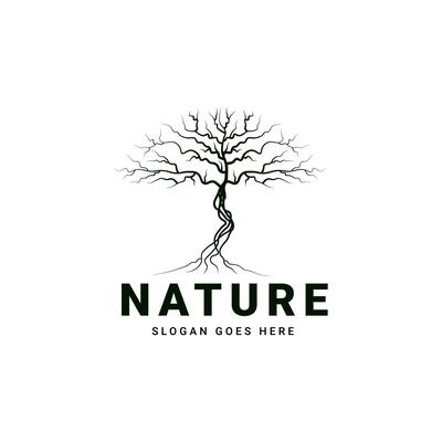 tree logo without leaves, inspired by autumn trees