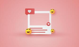 cheerful social media emoji icon vector