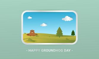 Happy groundhog day, perfect for backgrounds, posters, covers, wallpapers, and more vector
