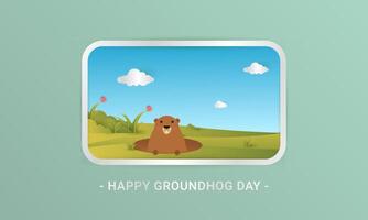 Happy groundhog day, perfect for backgrounds, posters, covers, wallpapers, and more vector