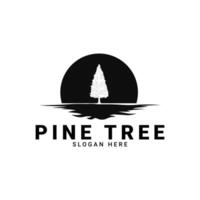 pine tree logo, this logo is inspired by pine trees in the forest vector