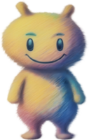 crayon croquis de une mignonne créature. ai-généré. png