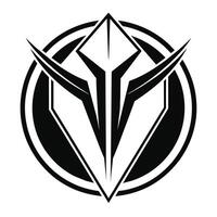 Sleek black and white logo design showcasing modern elements and clean lines, Design a sleek and modern logo using only black and white colors vector