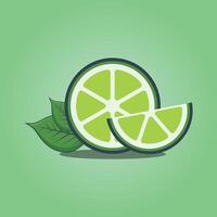 Fresh Lime with Background, Lime illustration design vector