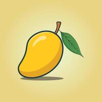 Mango fruit isolated. Mango fruit illustration design vector