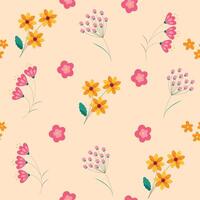 Seamless flower pattern design . Floral print for fabric. vector