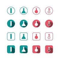 Collection of Icons set, flat colored with shadows. Thin line icons set. Flat illustration vector