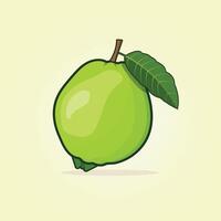 verano tropical frutas para sano estilo de vida. guayaba, todo Fruta y medio. Fruta ilustración diseño vector