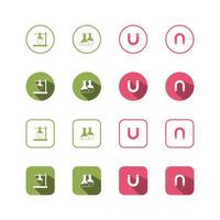 Collection of Icons set, flat colored with shadows. Thin line icons set. Flat illustration vector