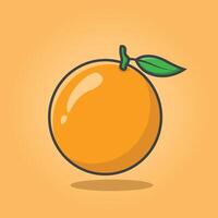 orang fruta. naranja ilustración diseño vector