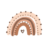 fofa desenho animado arco-íris. simples desenhando dentro escandinavo estilo. mão desenhado ilustração em isolado fundo png