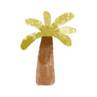 Green palms. Hand drawn illustration on isolated background png