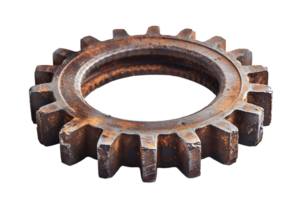 Gear cog wheel on isolated transparent background png