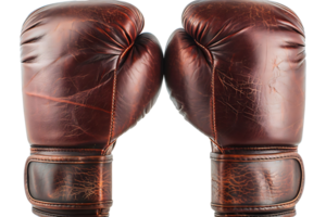 Boxing gloves on isolated transparent background png