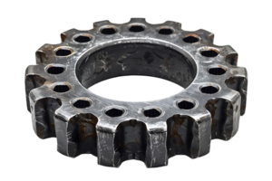 Gear cog wheel on isolated transparent background png