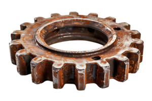 Gear cog wheel on isolated transparent background png