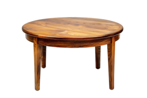 Wooden table on transparent background png