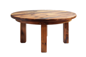 Wooden table on transparent background png