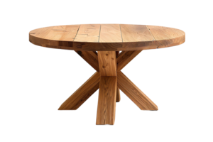 Wooden table on transparent background png