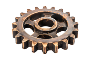 Gear cog wheel on isolated transparent background png