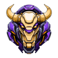 cartoon bull fighting robot head png