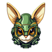 robot lapin tête dessin animé mascotte s png