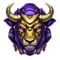 cartoon bull fighting robot head png