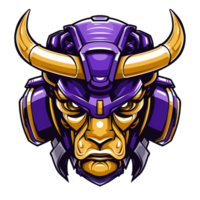 cartoon bull fighting robot head png