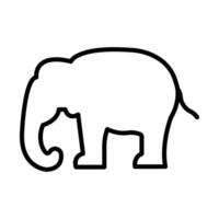 Elephant Line Icon vector