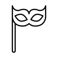Carnival mask Line Icon vector