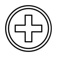 Hospital Sign line icon vector