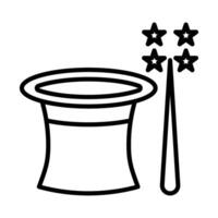 Magician Line Icon vector