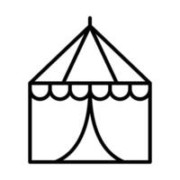 Circus tent Line Icon vector