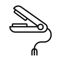 Hair straightener icon Line Icon vector