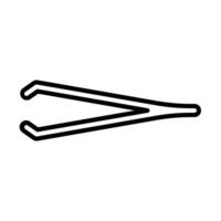 Tweezers icon Line Icon vector