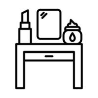 Dressing table Line Icon vector