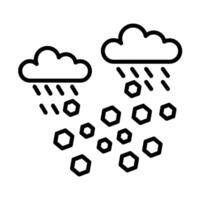 icono de línea de granizo vector